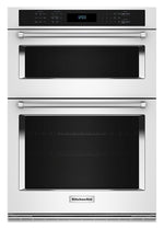 KitchenAid White 30” Wall Oven and Microwave Combination (5.0 Cu. Ft. / 1.4 Cu. Ft.) - KOEC530PWH