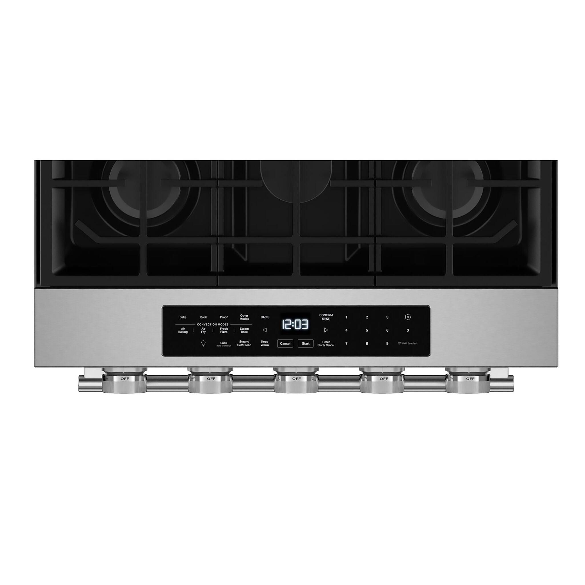 KitchenAid Fingerprint Resistant Stainless Steel Slide-In Gas Convection Range (5 cu.ft.) - KSGS330SPS