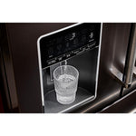 KitchenAid 35.75" 26.2 Cu. Ft. Black Stainless French Door Refrigerator - KRMF536RBS