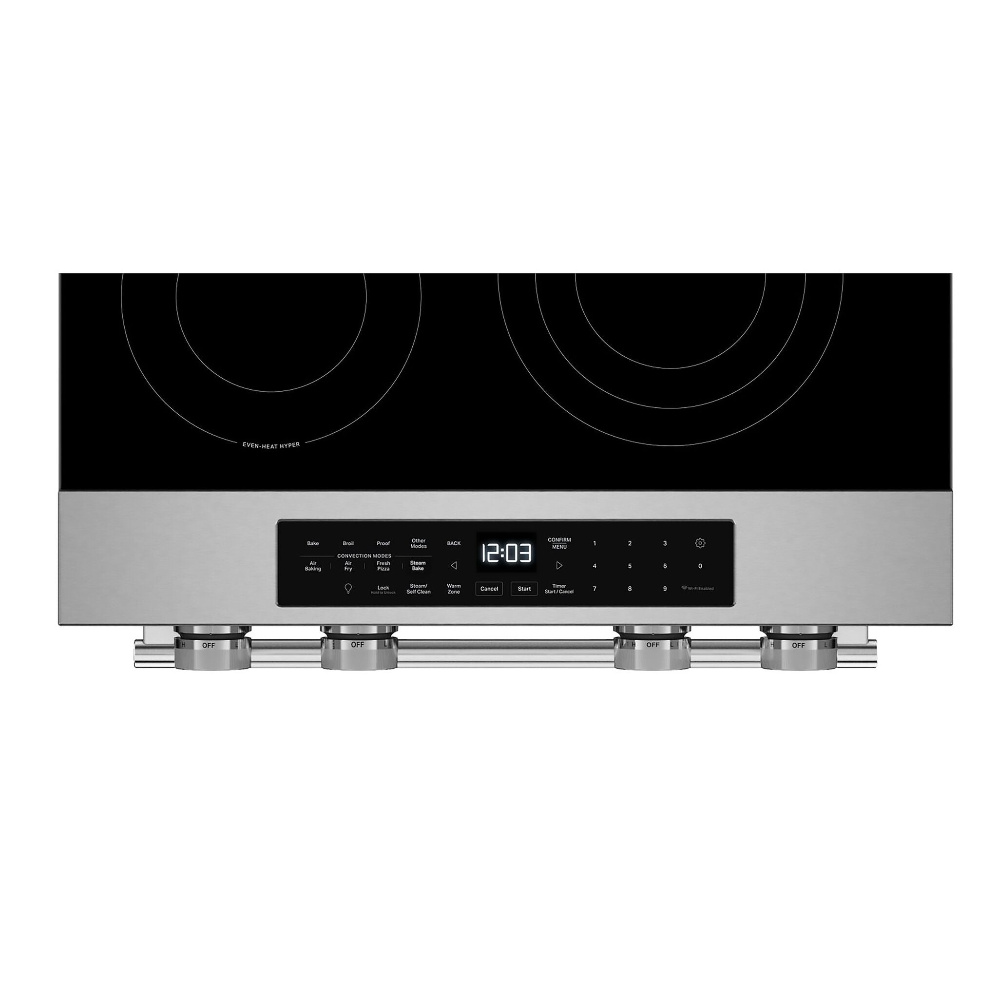 KitchenAid PrintShield Stainless Slide-in Electric Convection Range (5.3 cu.ft.) - YKSES330SPS