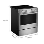 KitchenAid PrintShield Stainless Slide-in Electric Convection Range (5.3 cu.ft.) - YKSES330SPS