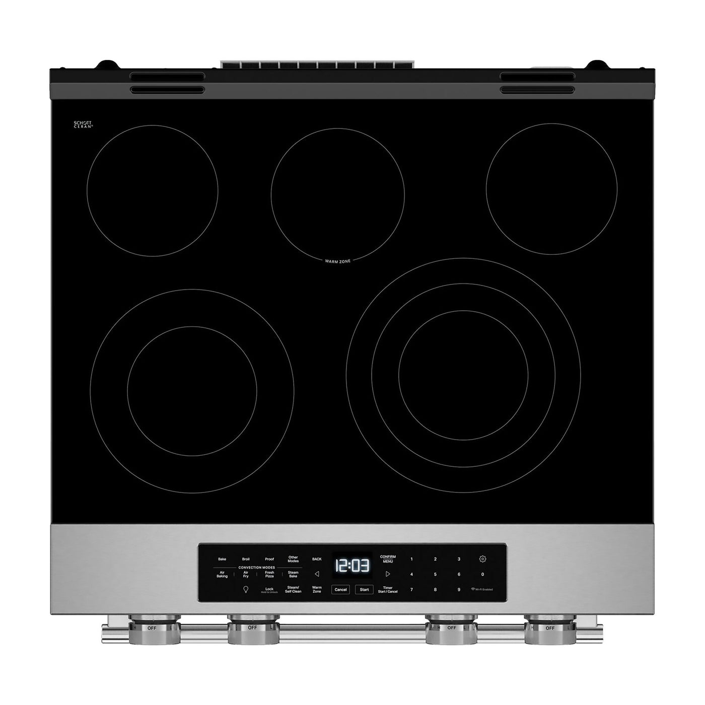 KitchenAid PrintShield Stainless Slide-in Electric Convection Range (5.3 cu.ft.) - YKSES330SPS
