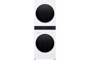 LG Unité simple WashTowerMC avec laveuse à chargement frontal 3,1 pi³ et sécheuse électrique 4,2 pi³ à thermopompe sans évent 24 po blanc WKHC152HWA