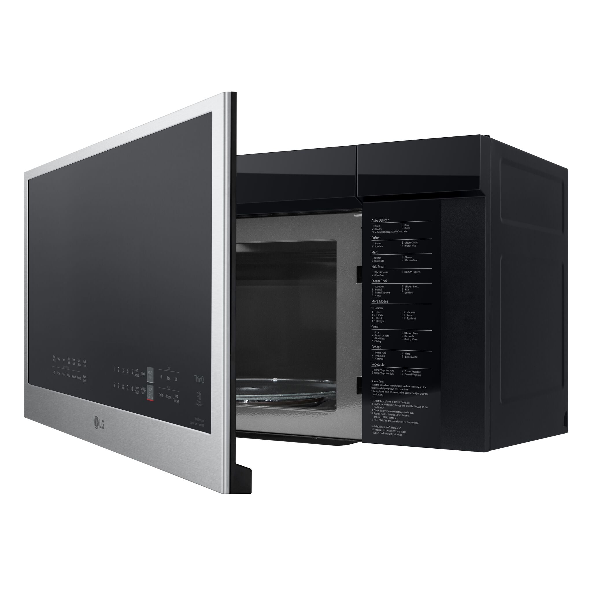 LG Smudge Resistant Stainless Steel Smart Wi-Fi Enabled Over-the-Range Microwave with EasyClean® (2.0 cu. ft.) - MVEL2033F