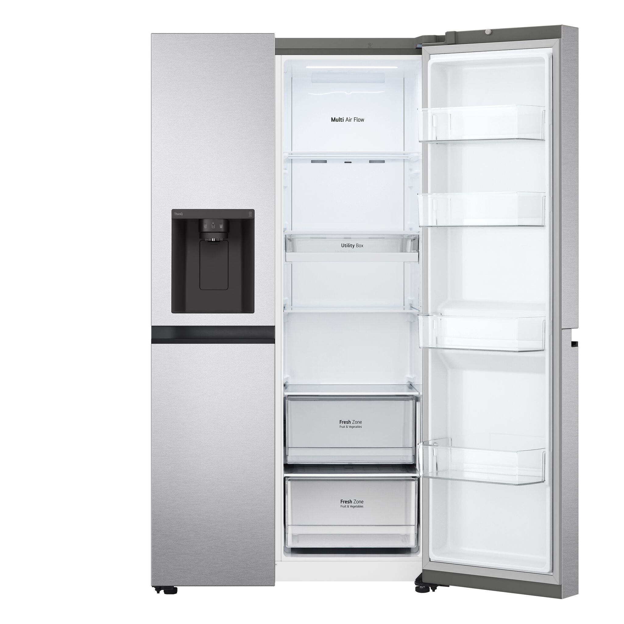LG 36" 23 Cu. Ft. Platinum Silver Side-by-Side Counter-Depth Refrigerator with Ice & Water Dispenser - LS23C4230V