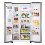 LG 36" 23 Cu. Ft. Platinum Silver Side-by-Side Counter-Depth Refrigerator with Ice & Water Dispenser - LS23C4230V