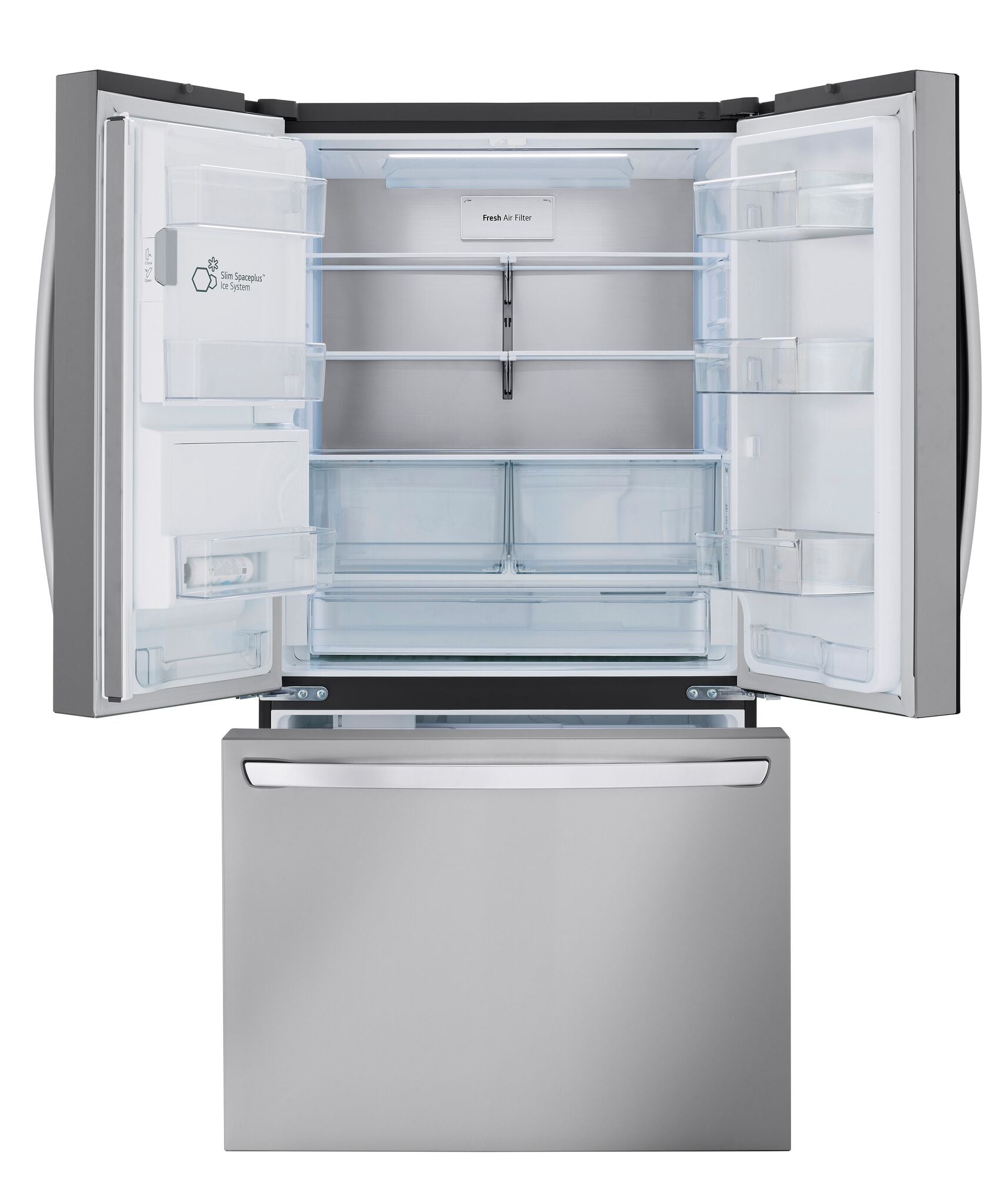 LG 35.75" 31 Cu. Ft. Smudge Resistant Stainless Steel Smart French Door Refrigerator with Dual Ice - LRFXS3106S