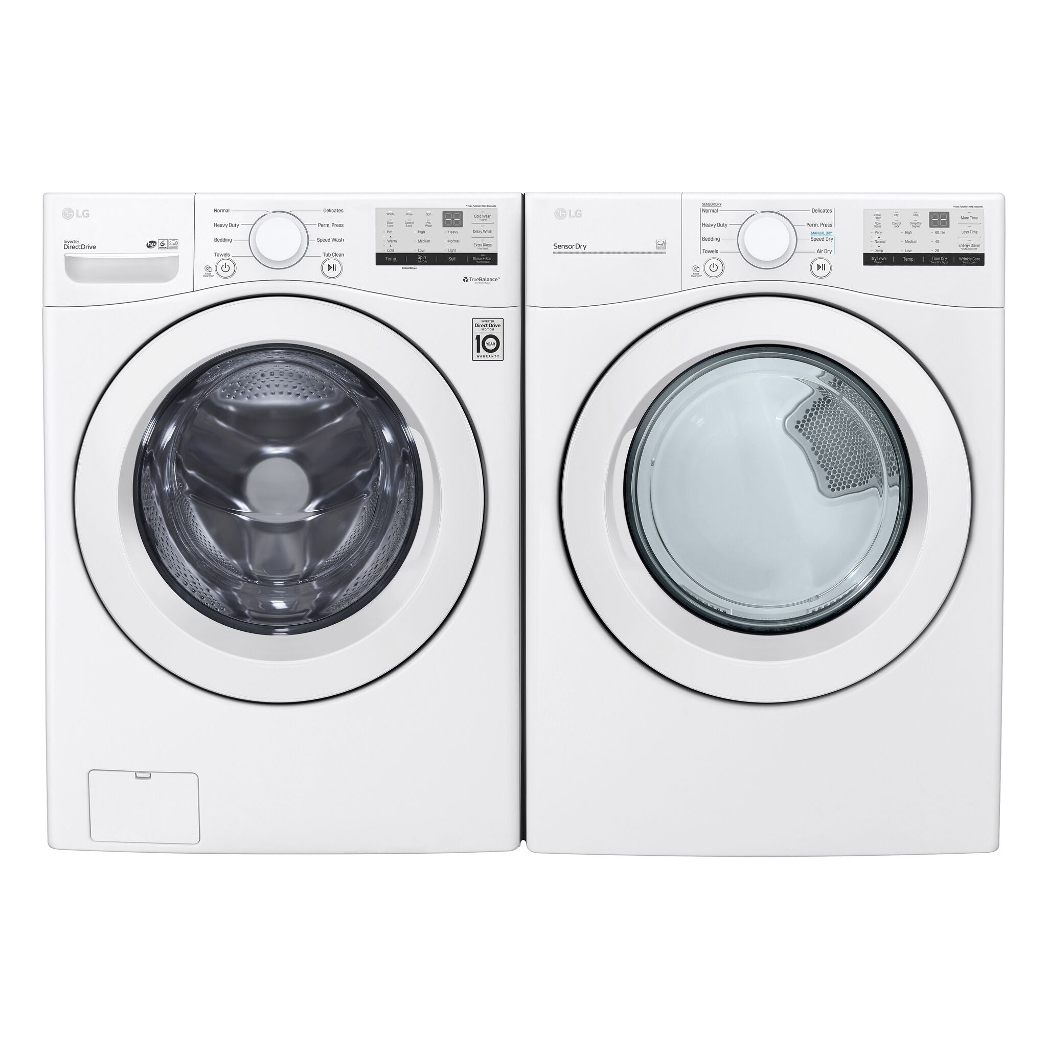 LG White Front Load Washer with 6Motion™ Technology (5.2 Cu.Ft) - WM3400CW