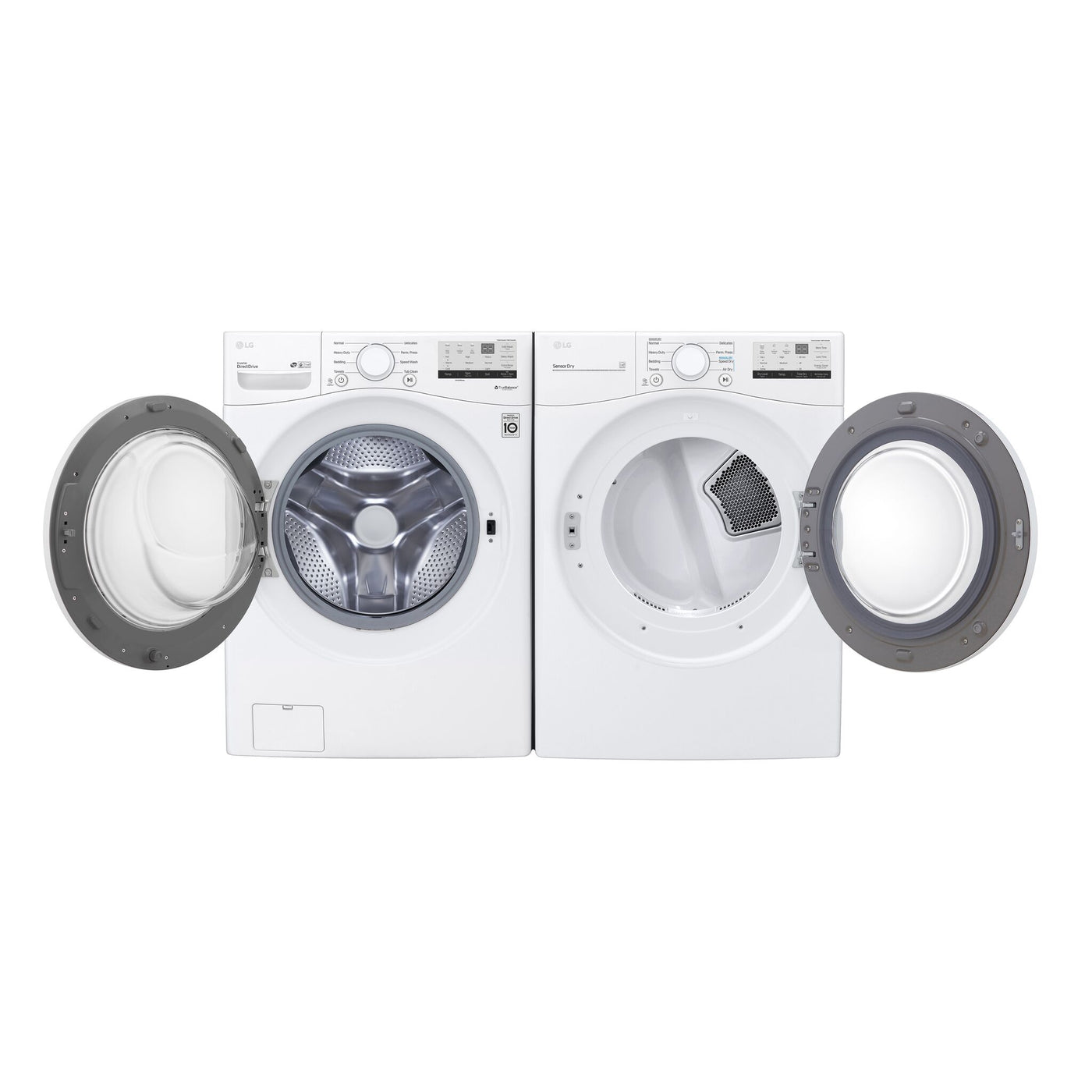 LG White Front Load Dryer with Ultra Large Capacity (7.4 Cu.Ft) - DLE3400W