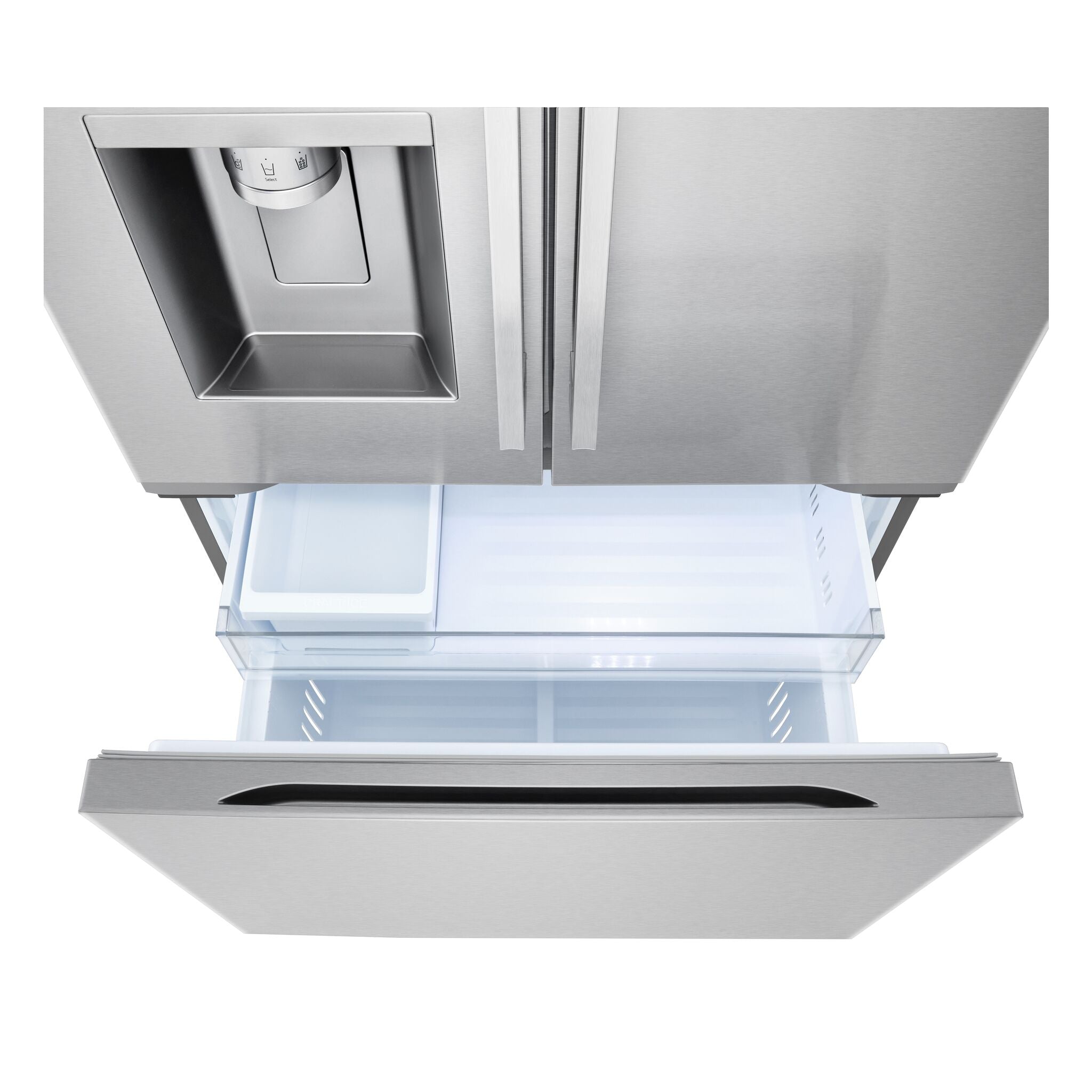 LG 35.75" 24 Cu. Ft. Smudge Resistant Stainless Steel Counter-Depth MAX™ with Zero Clearance™ French Door Refrigerator - LF24Z6530S