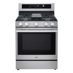 LG Smudge Resistant Stainless Steel Smart Gas Freestanding Range with Air Fry (6.3 Cu.Ft) - LRGN6325X