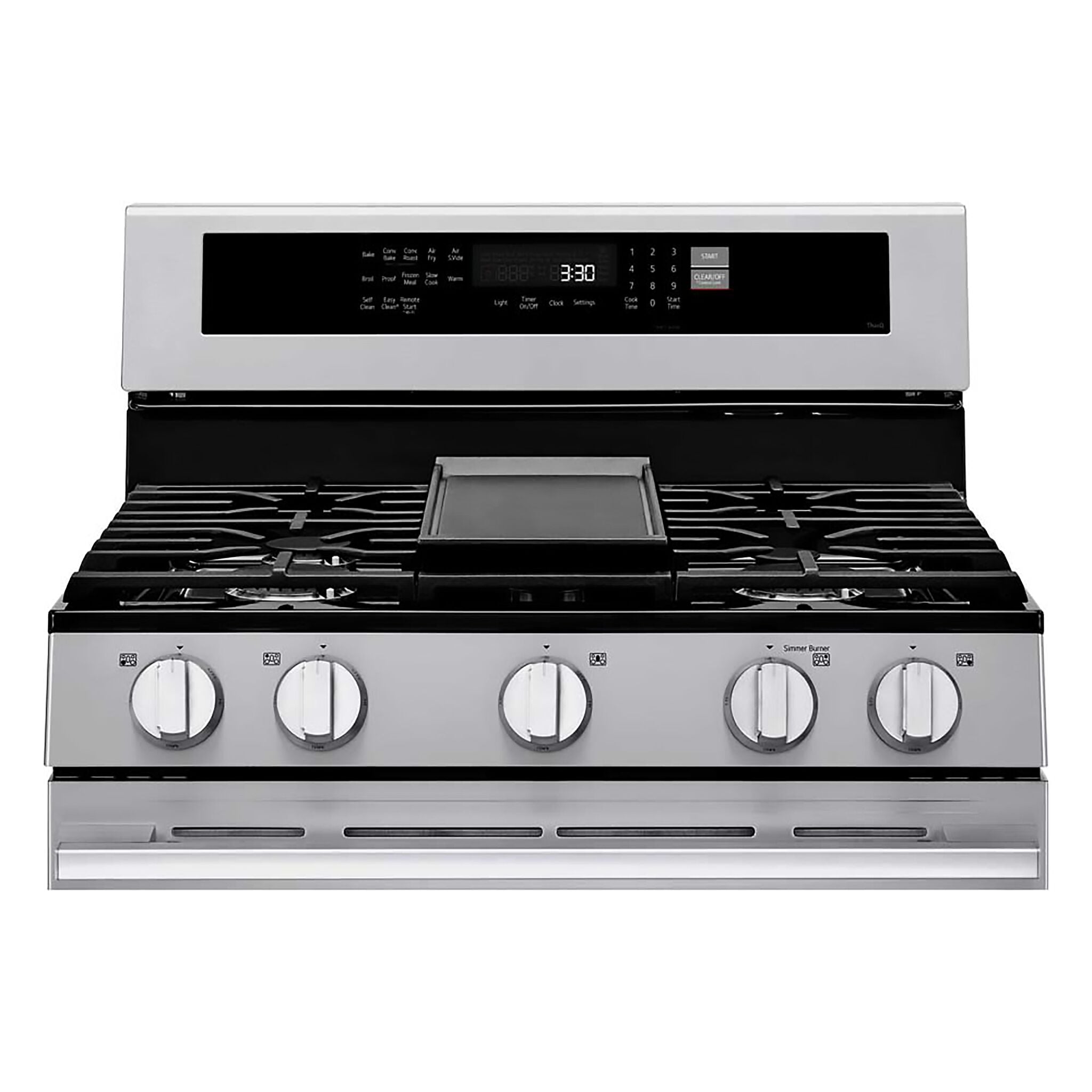 LG Smudge Resistant Stainless Steel Smart Gas Freestanding Range with Air Fry (6.3 Cu.Ft) - LRGN6325X