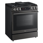 LG Smudge Resistant Black Stainless Steel Smart Gas Slide-In Range with Air Fry (6.3 Cu.Ft) - LSGL6335Z