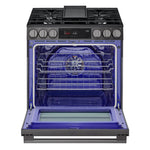 LG Smudge Resistant Black Stainless Steel Smart Gas Slide-In Range with Air Fry (6.3 Cu.Ft) - LSGL6335Z