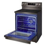 LG Black Stainless Steel Smart Electric Freestanding Range with Air Fry (6.3 Cu.Ft) - LREN6323ZE