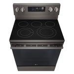 LG Black Stainless Steel Smart Electric Freestanding Range with Air Fry (6.3 Cu.Ft) - LREN6323ZE