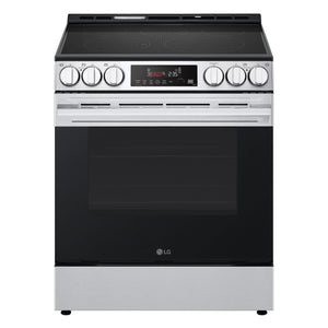 LG Cuisinière intelligente électrique 6,3 pi³ encastrable avec friture à air acier inoxydable résistant aux taches LSEL6333XE