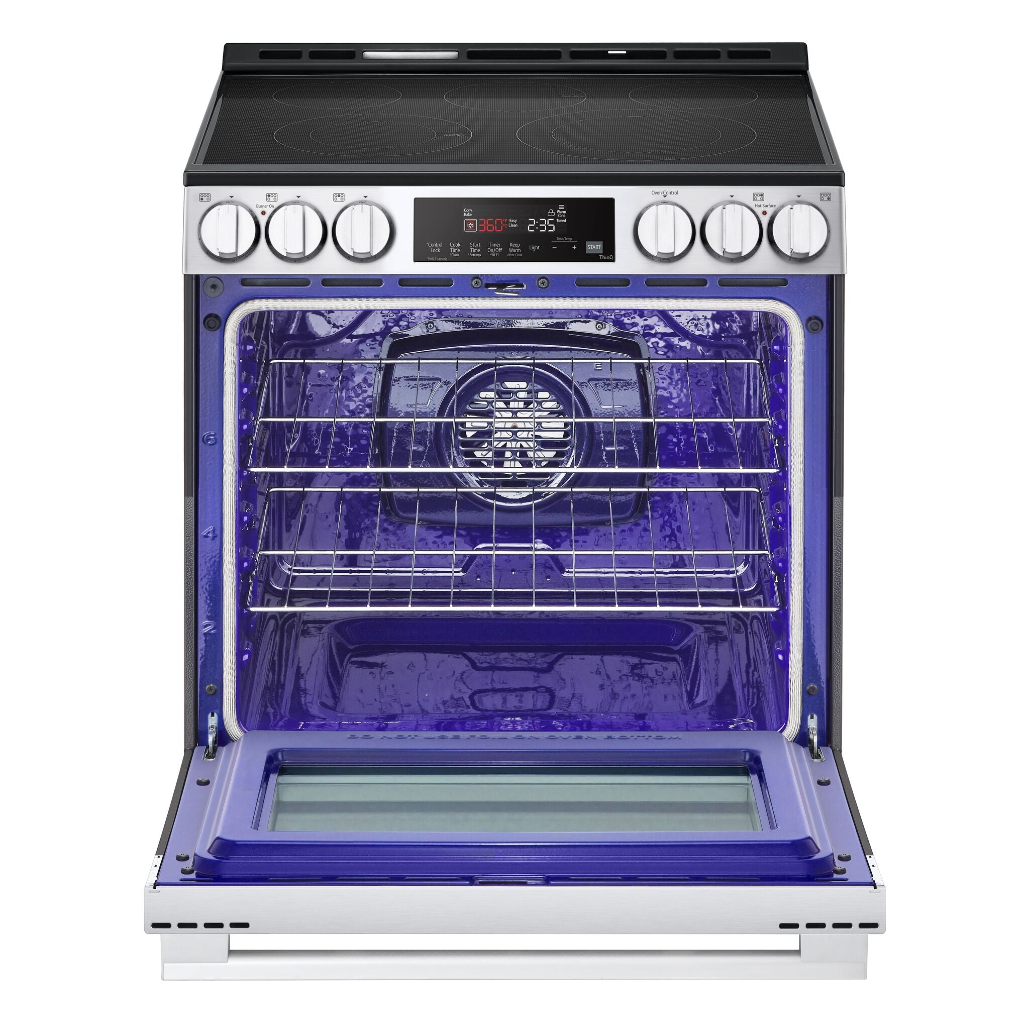 LG Smudge Resistant Stainless Steel Smart Electric Slide-In Range with Air Fry (6.3 Cu.Ft) - LSEL6333XE