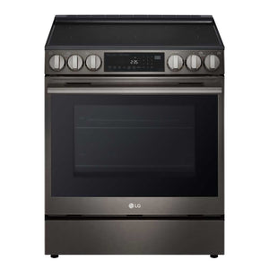 LG Cuisinière intelligente électrique 6,3 pi³ encastrable avec Air Sous Vide acier inoxydable noir résistant aux taches LSEL6335ZE