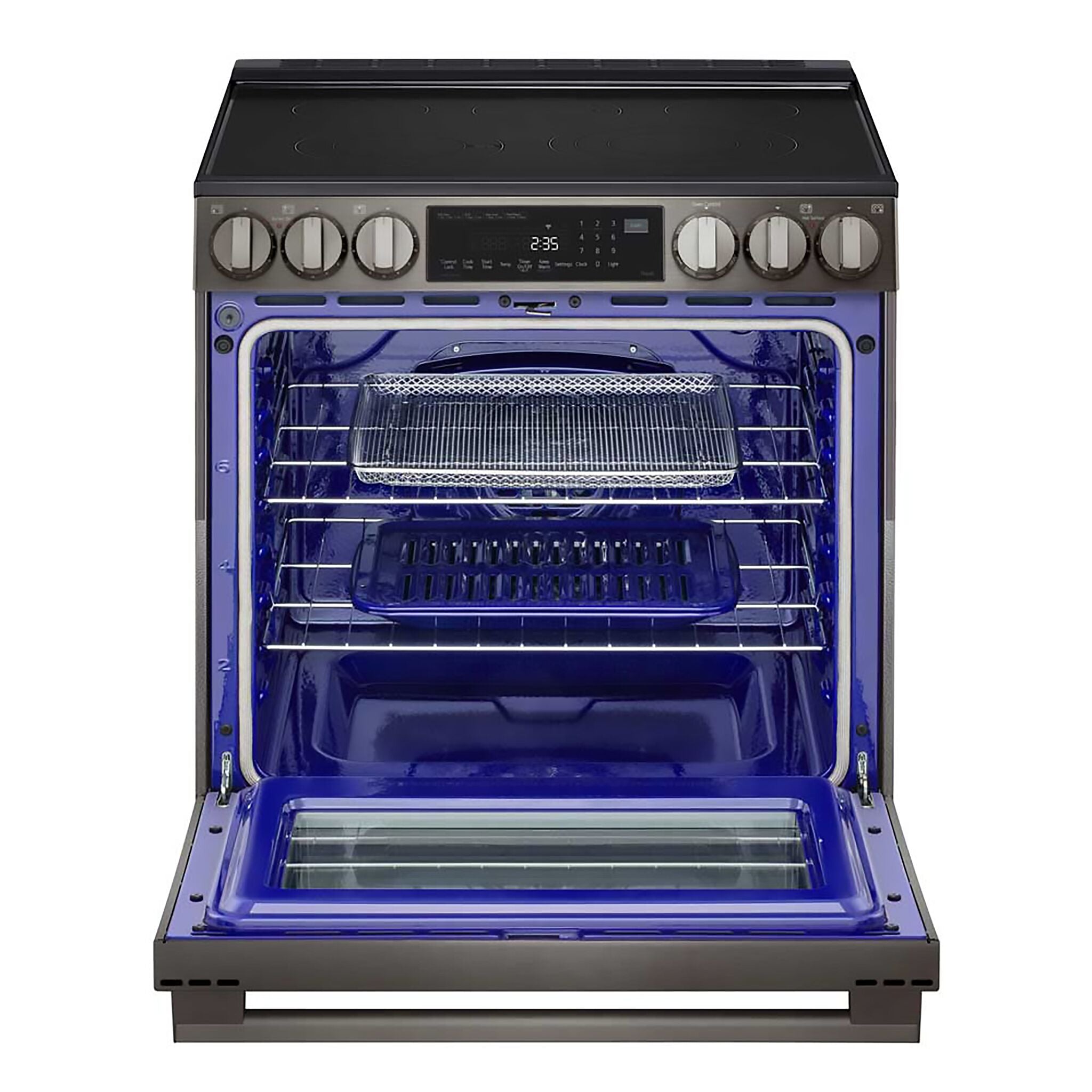 LG Smudge Resistant Black Stainless Steel Smart Electric Slide-In Range with Air Fry (6.3 Cu.Ft) - LSEL6333ZE