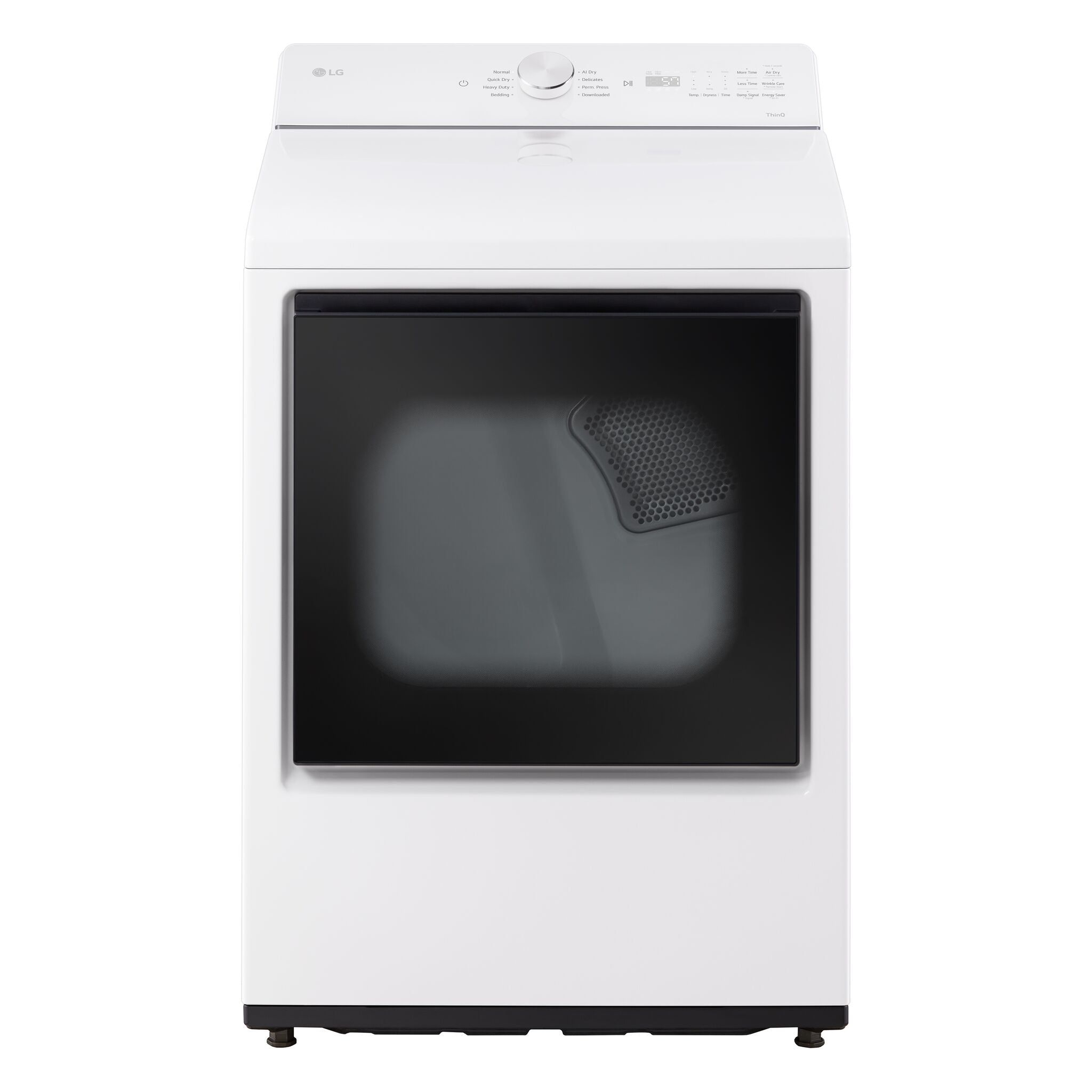 LG White Ultra Large Capacity Rear Control Electric Dryer with AI Sensing (7.3 Cu. Ft) - DLE8200W