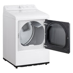 LG White Ultra Large Capacity Rear Control Electric Dryer with AI Sensing (7.3 Cu. Ft) - DLE8200W