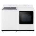 LG White Mega Capacity Smart Top Load Washer (5.6 Cu. Ft) & Electric Dryer with AI Sensing (7.3 Cu.Ft) - WT8205CW/DLE8200W