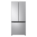 LG 30" 18.2 Cu. Ft. French Door Refrigerator in smudge-resistant stainless steel with bottom freezer drawer