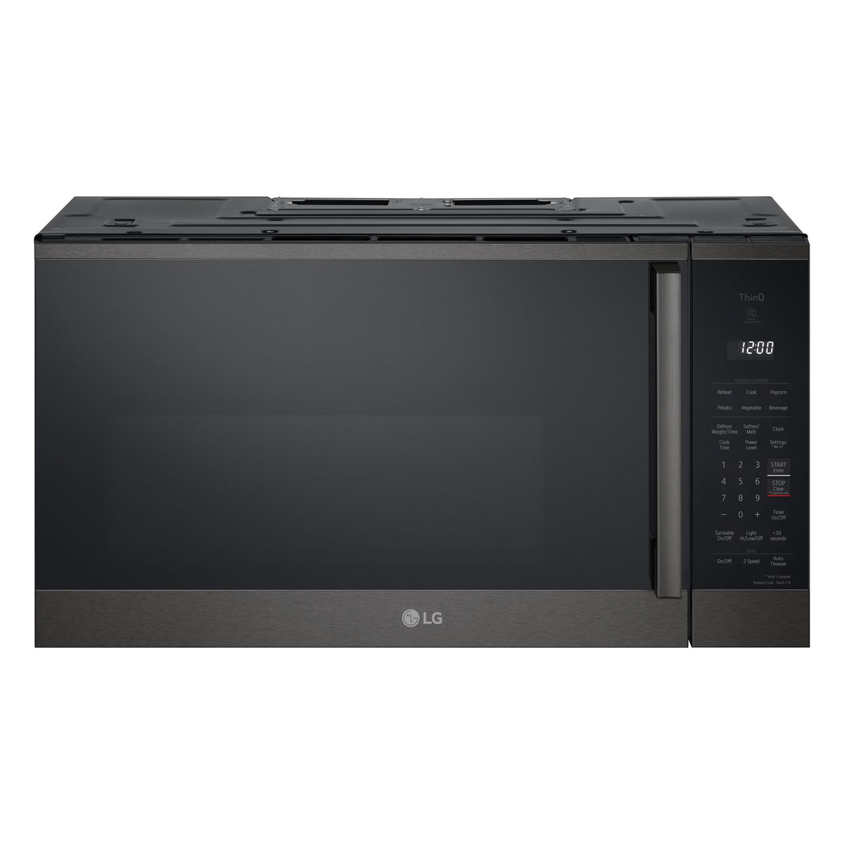 LG Black Stainless Steel Smart 30" Over-The-Range Microwave Oven (1.8 cu. ft.) - MVEM1825Z
