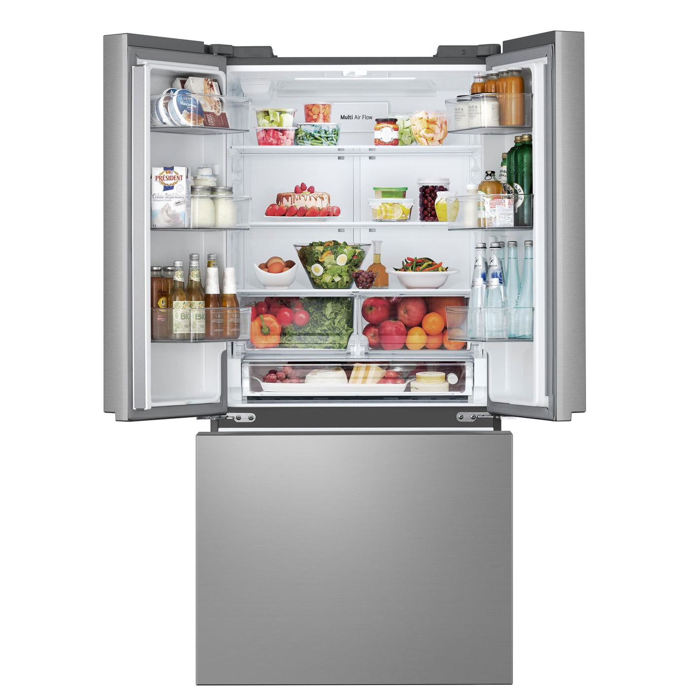 LG Platinum Steel French Door Refrigerator with Cool Guard (25 Cu.Ft)) - LF25S6200V