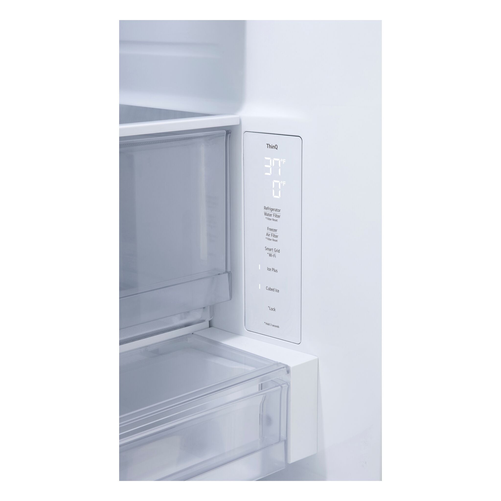 LG 36" 25.1 Cu. Ft. Smudge-Resistant Stainless Steel Counter-Depth MAX 3-Door French Door Refrigerator with Internal Water Dispenser and Ice Maker - LF25BZH42S