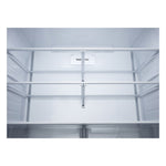Adjustable split glass shelving with Fresh Air Filter mounted at the rear of the refrigerator