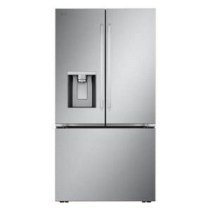 LG Réfrigérateur intelligent 30,7 pi³ de 36po avec porte à 2 battants, distributeur d’eau et glace et double machine à glaçons acier inoxydable résistant aux taches – LF31WSH63S