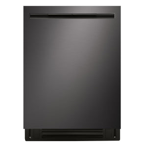 LG Lave-vaisselle à commandes sur le dessus 46dB conception FlushFit™ avec QuadWash® Pro et AutoVentDry™ acier inoxydable noir résistant aux taches – LDNPQ555D
