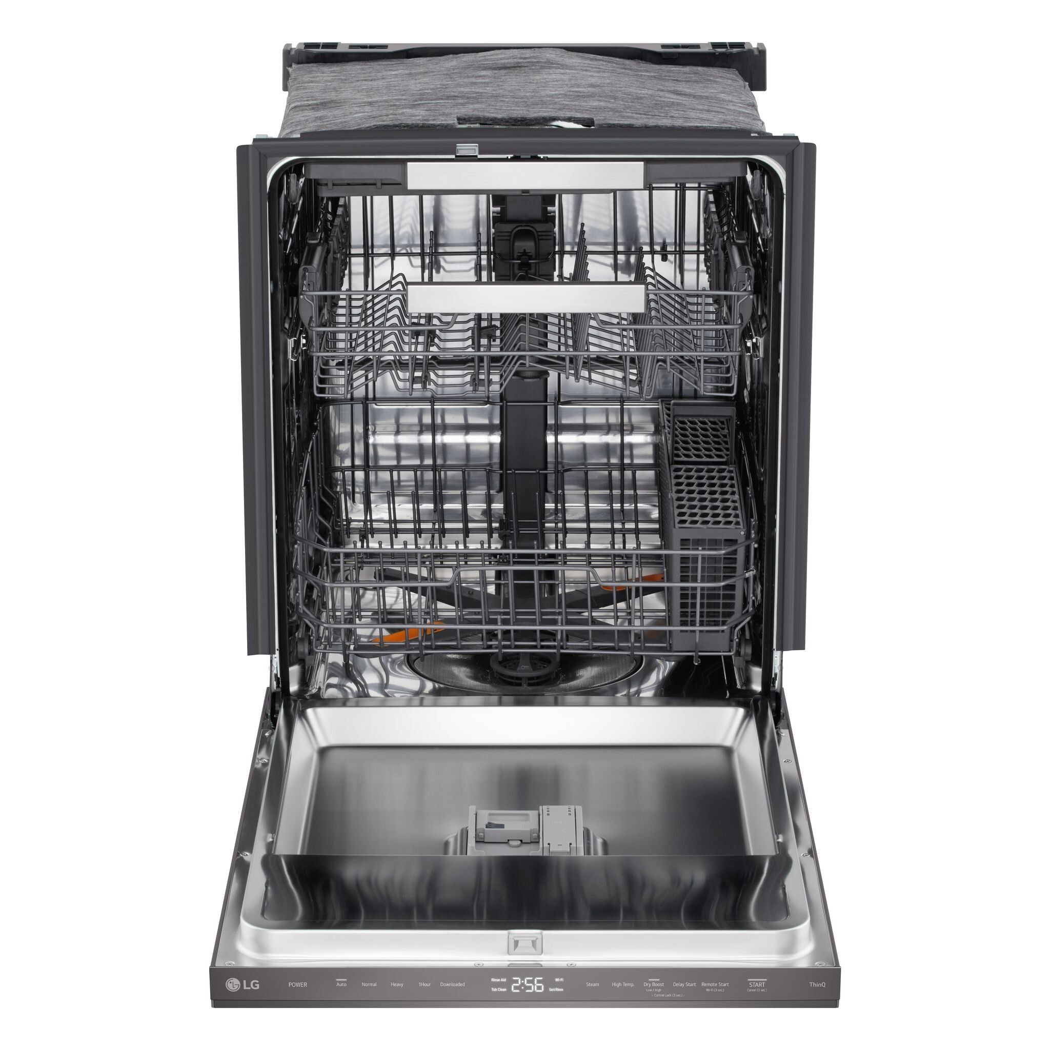 LG Smudge Resistant Black Stainless Steel 46dB Top Control Dishwasher with FlushFit™ Design, QuadWash® Pro and AutoVentDry™ - LDNPQ555D