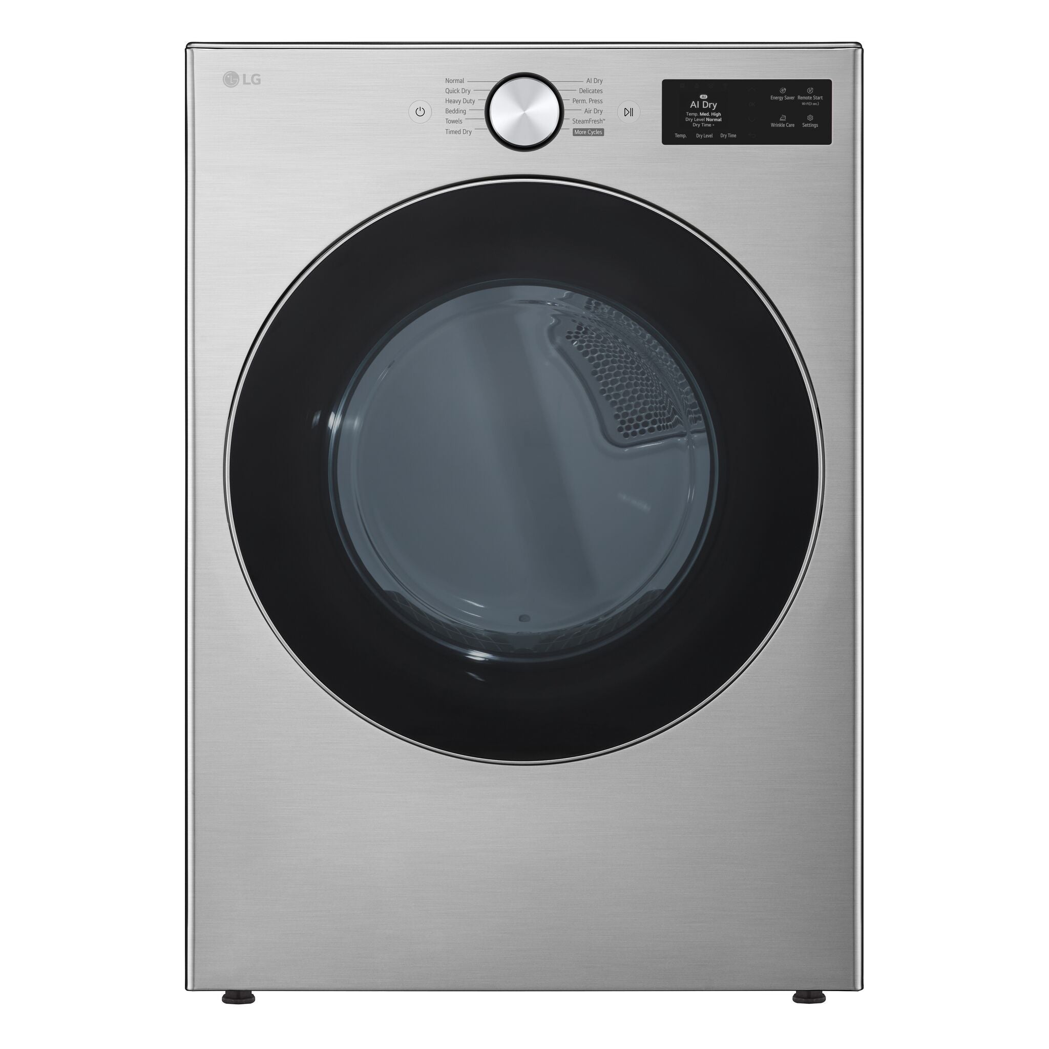 LG Graphite Steel Smart Gas Dryer with AI SensorDry and TurboSteam (7.4 cu. ft.) - DLGX5801V