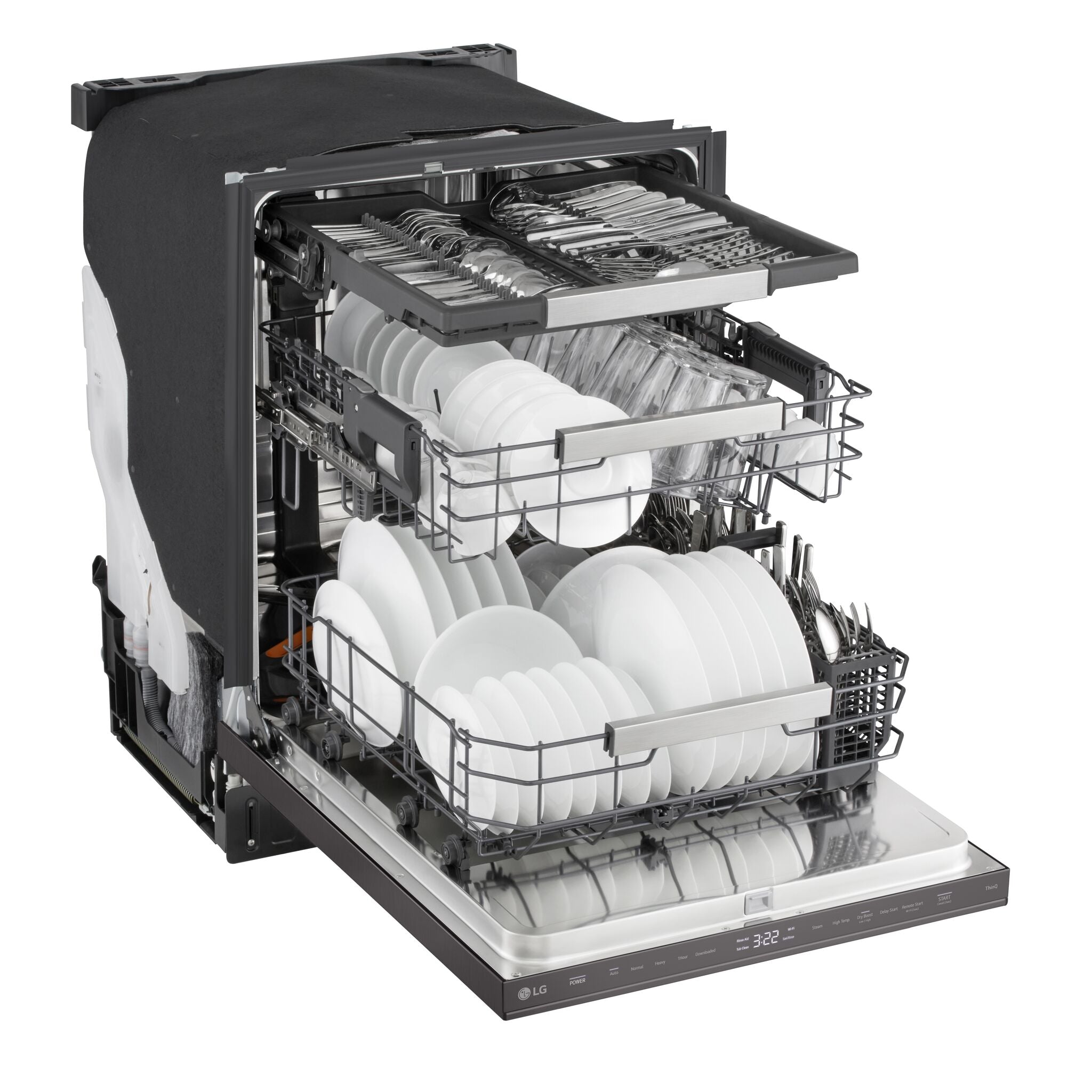 LG Black Stainless Steel 24" Top Control Dishwasher with QuadWash® - LDNPM654D