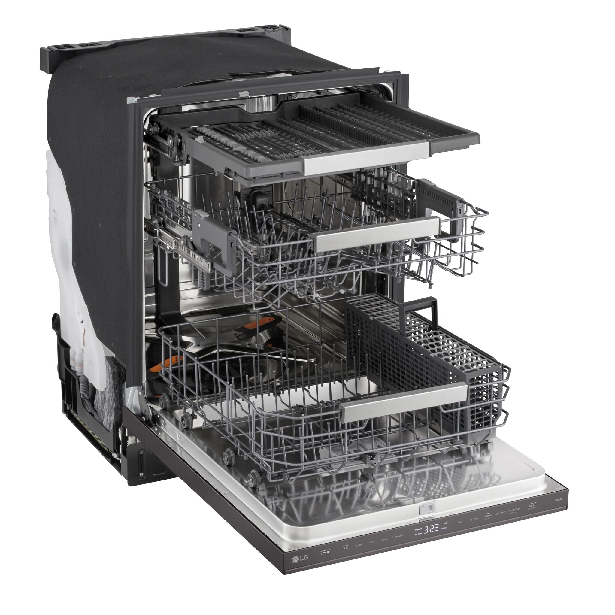 LG Black Stainless Steel 24" Top Control Dishwasher with QuadWash® - LDNPM654D