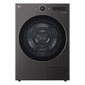 LG Sécheuse électrique intelligente 7,8 pi³ technologie de pompe à chaleur à double onduleur acier noir DLHC6702B