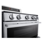 LG 30" Stainless Steel Smart Electric Freestanding Double Oven Range with ProBake Convection, Air Fry, Air Sous-Vide, SelfClean & EasyClean (7.3 cu.ft.) - LDEL7324YE