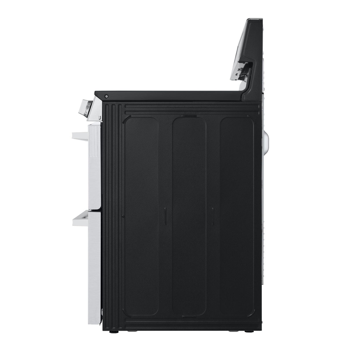 LG Freestanding Double Oven Range side profile view