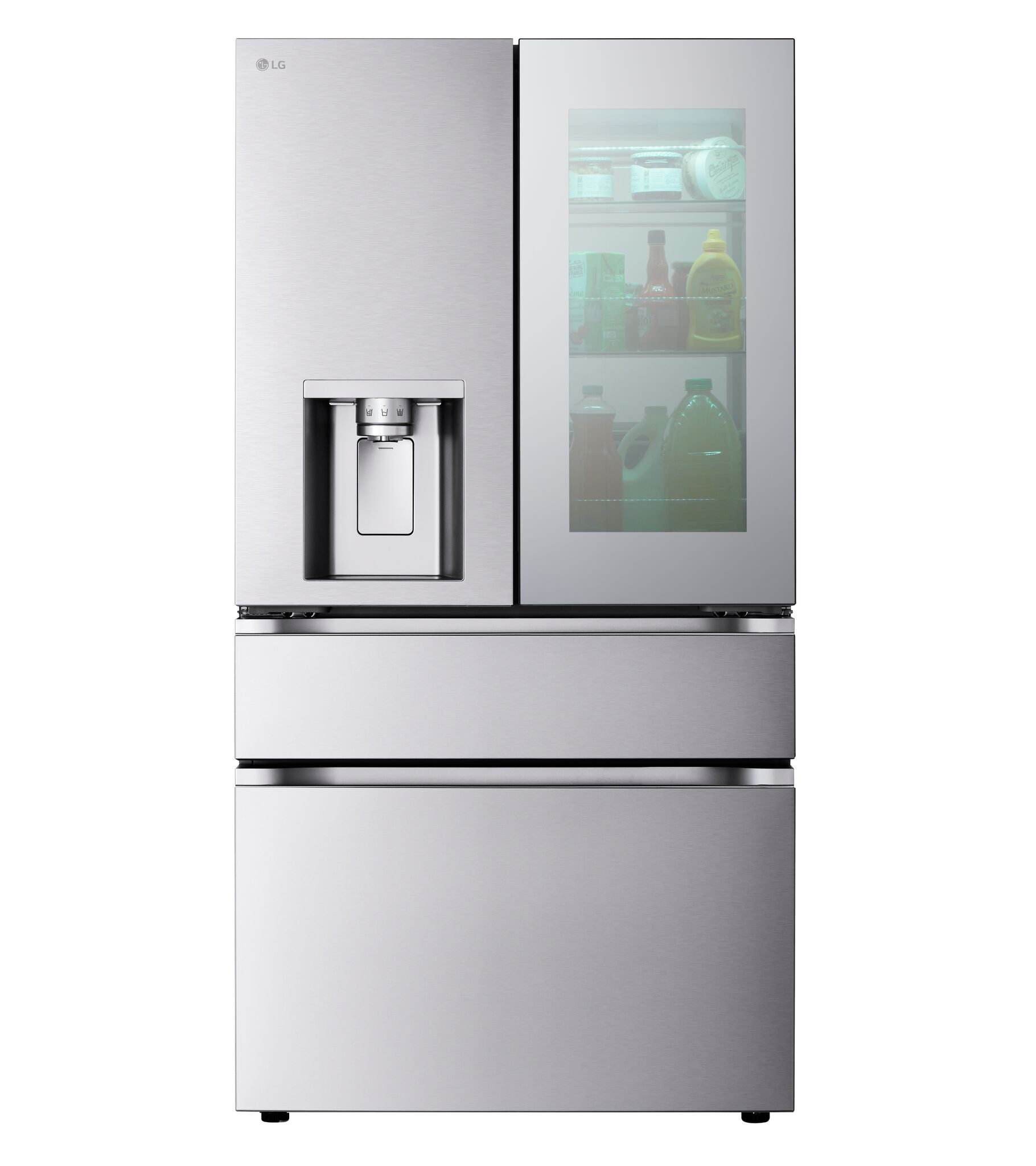 LG 36" 28.6 Cu. Ft. Smudge-Resistant Stainless Steel French Door Refrigerator with InstaView, MyColour Window, and Craft Ice - LF29S9775S