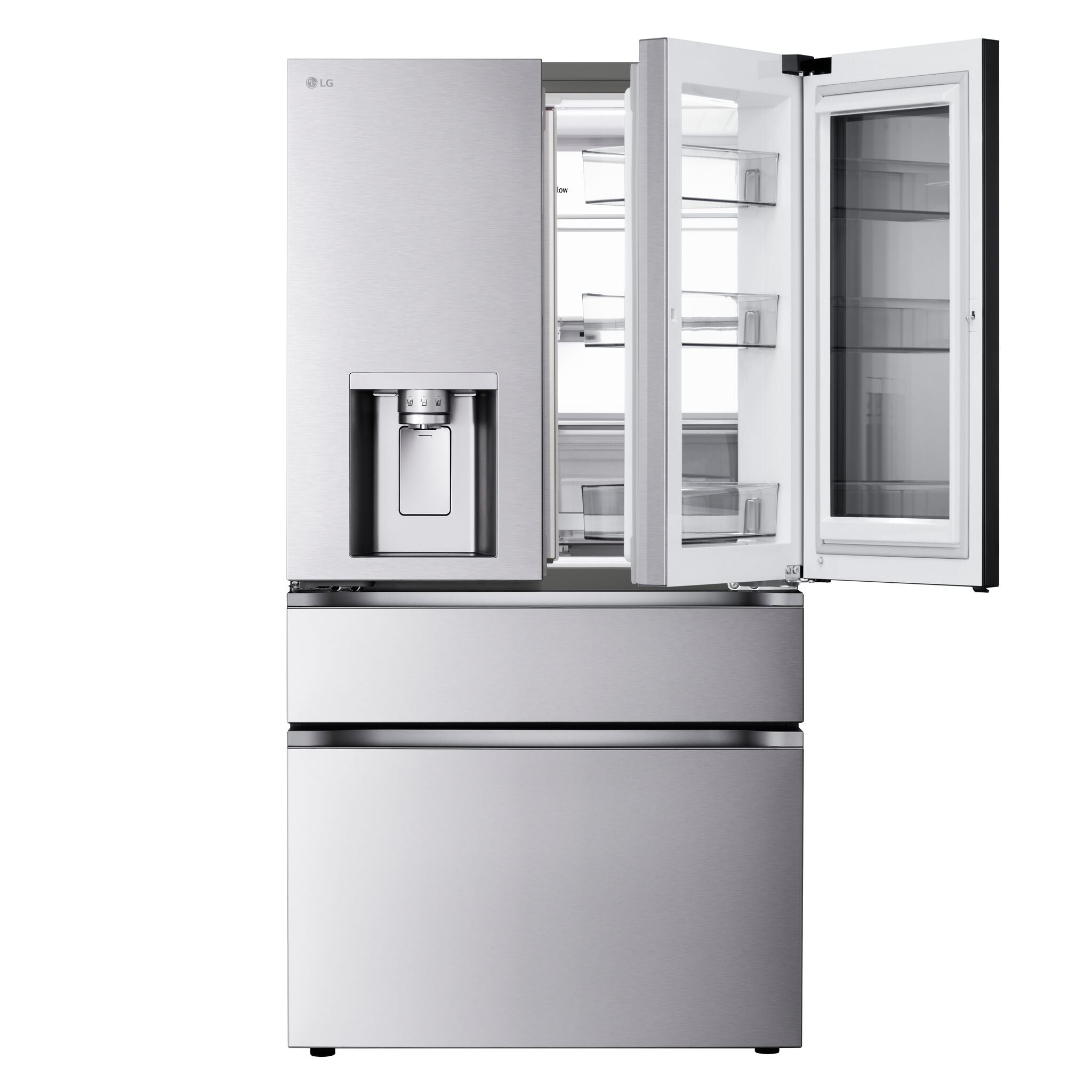 LG 36" 28.6 Cu. Ft. Smudge-Resistant Stainless Steel French Door Refrigerator with InstaView, MyColour Window, and Craft Ice - LF29S9775S