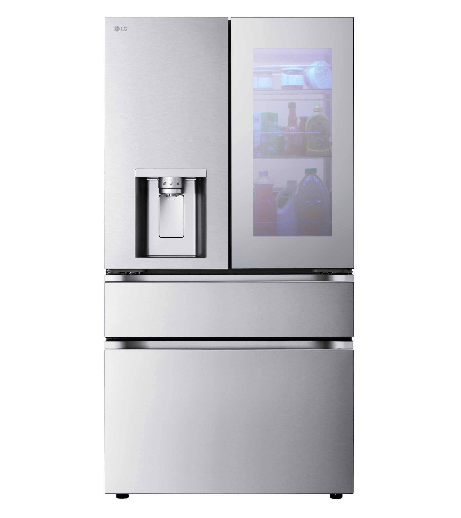 LG 36" 28.6 Cu. Ft. Smudge-Resistant Stainless Steel French Door Refrigerator with InstaView, MyColour Window, and Craft Ice - LF29S9775S