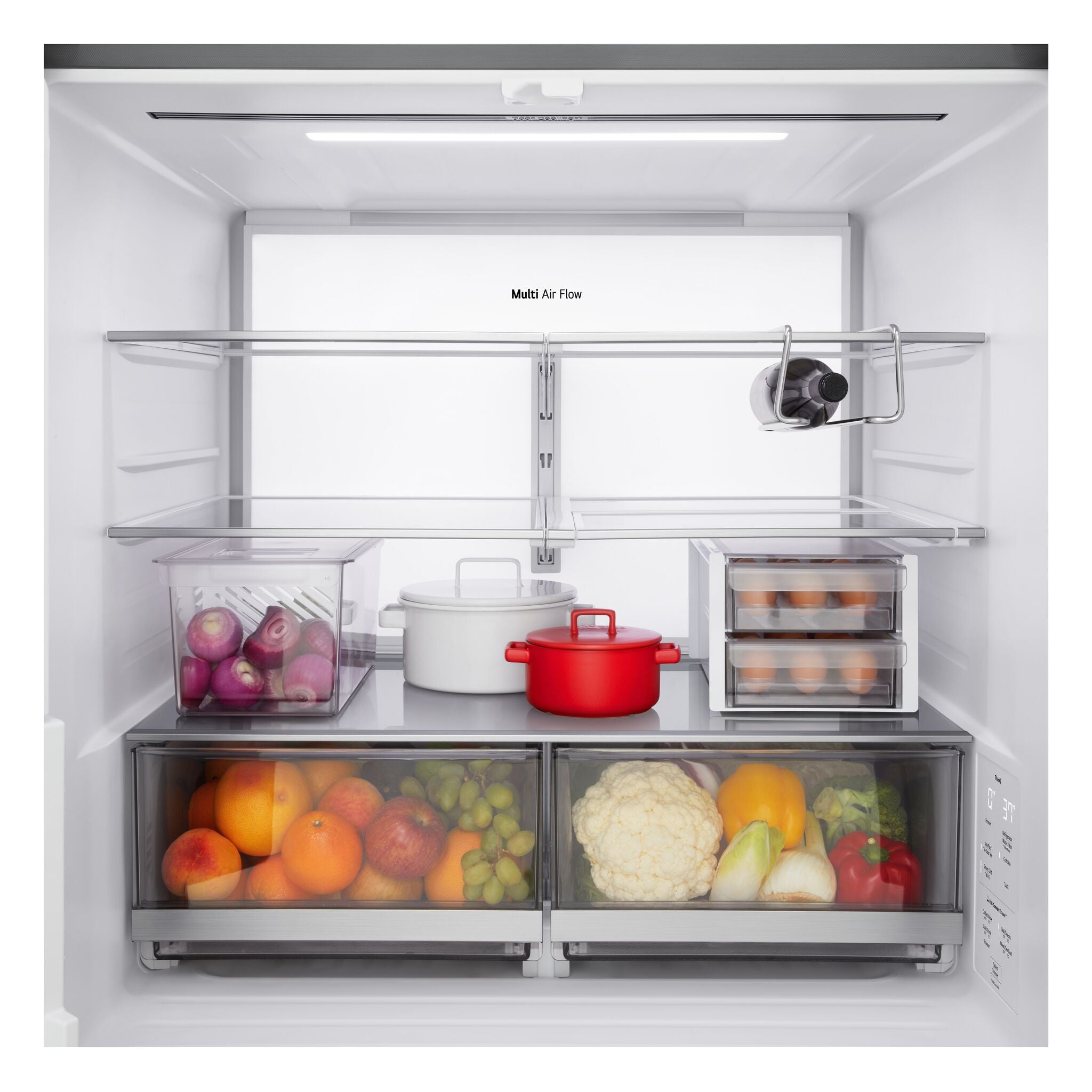 LG 36" 28.6 Cu. Ft. Smudge-Resistant Stainless Steel French Door Refrigerator with InstaView, MyColour Window, and Craft Ice - LF29S9775S