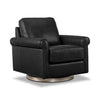 Laguna Fauteuil pivotant en cuir - noir