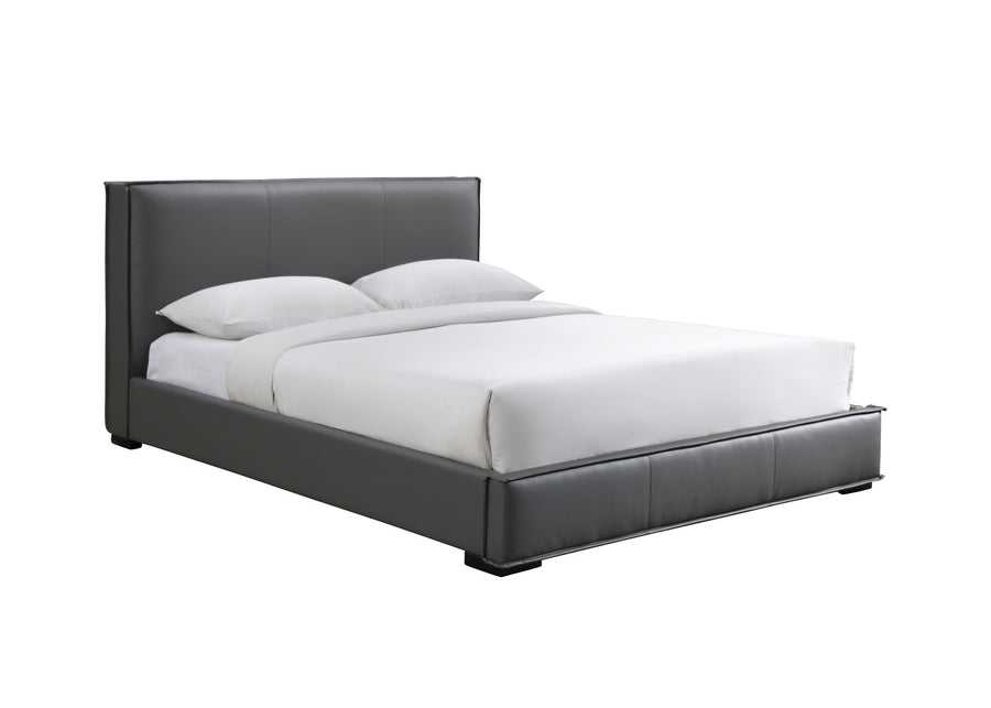 Lansing 3-Piece King Upholstered Platform Bed - Grey