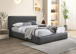 Lansing 3-Piece King Upholstered Platform Bed - Grey