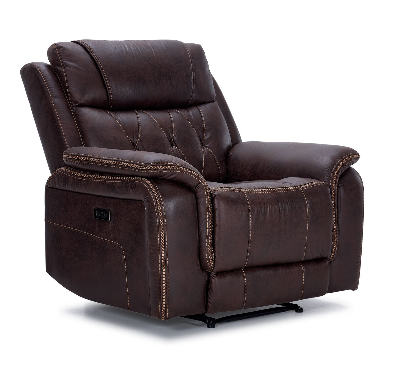 Laredo Power Reclining Sofa and Chair Set - Walnut
