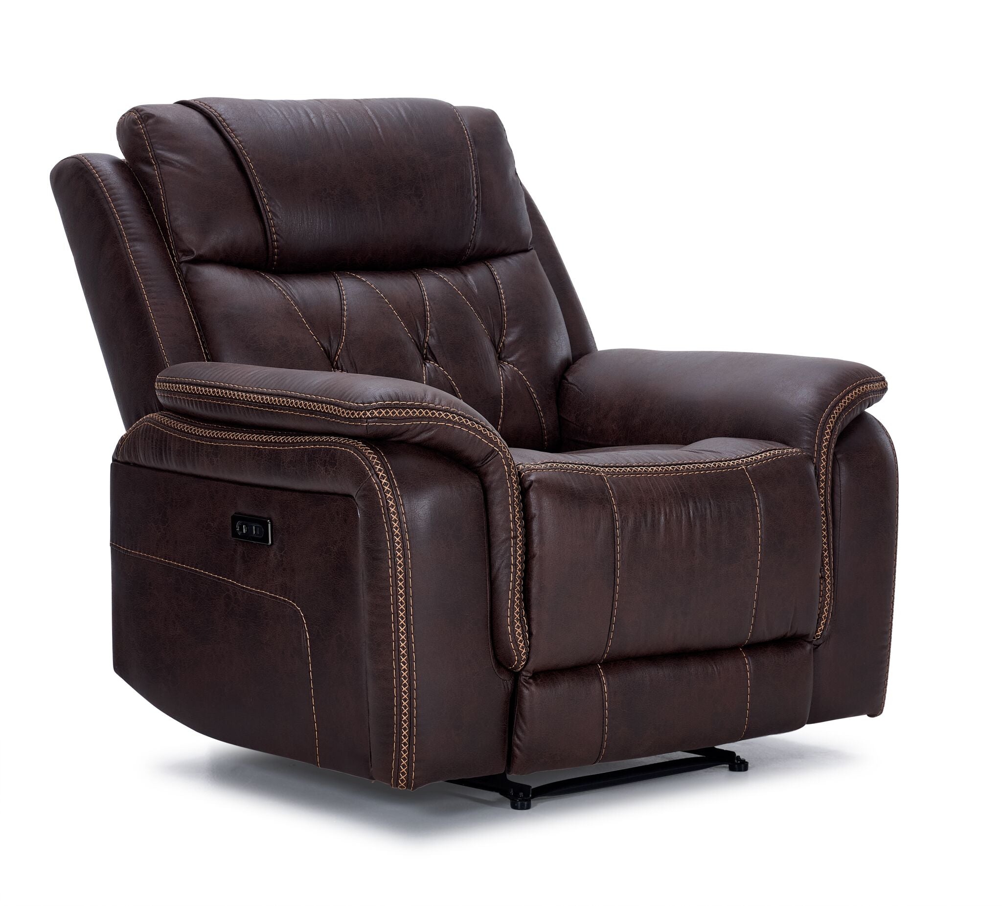 Laredo Power Reclining Sofa and Chair Set - Walnut